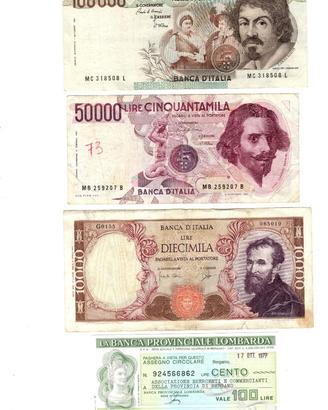 (LOTTO 5°)BANCONOTE ITALIANE"PREEURO IN LIRE