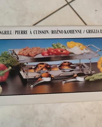 grill da tavolo in pietra ollare