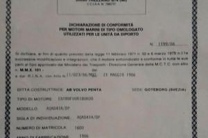 motore volvo penta AQAD41 200 cv diesel 