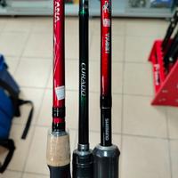 Canne spinning spigola Shimano e altro nuove