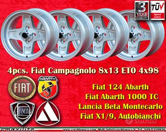 4 pz. cerchi Fiat Campagnolo 8x13 ET-6 4x98 124