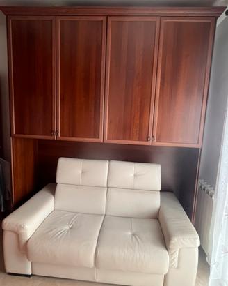 Armadio a ponte modello Giada + Divano letto