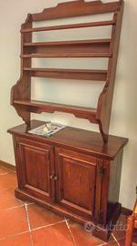 •Credenza Rustica con Piattaia in Legno Massello 