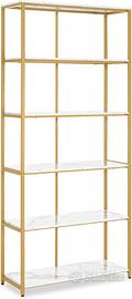 Scaffale Libreria bianco e oro
