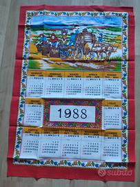Strofinaccio calendario 1988 nuovo 