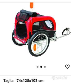 rimorchio bicicletta per trasporto cani/bambini