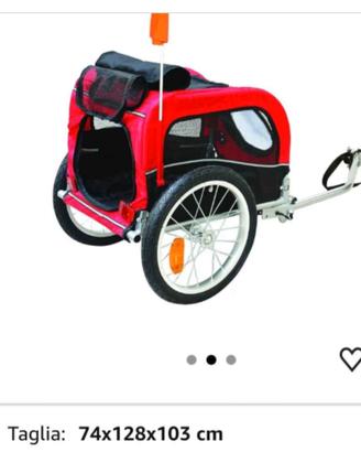 rimorchio bicicletta per trasporto cani/bambini