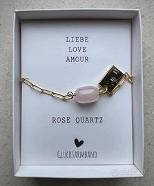 Bracciale GILDE "Glücksarmband" in Quarzo Rosa