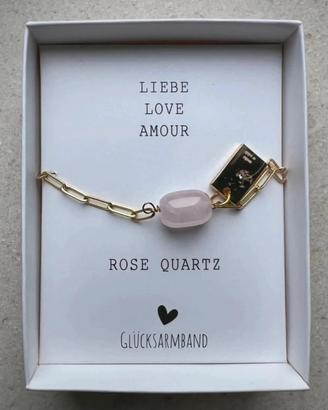 Bracciale GILDE "Glücksarmband" in Quarzo Rosa