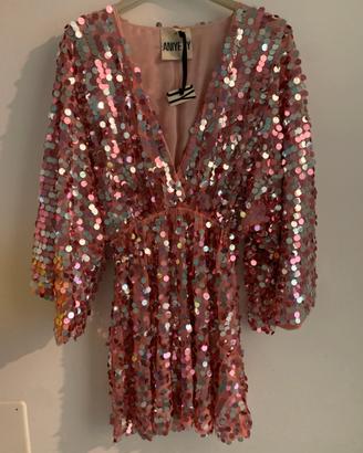 Abito ANIYE BY in paillettes rosa