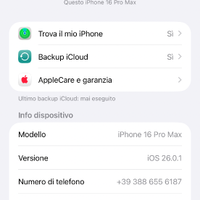 iPhone 16 pro Max 256 permutò