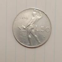 moneta 50 lire del 1958