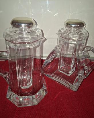 Caraffa Brocca in cristallo con portaghiaccio