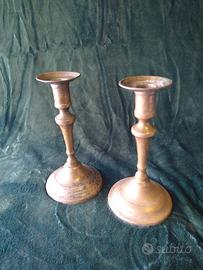 Coppia candelieri in ottone 