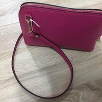 Borsa a tracolla in vera pelle Fuxia, Nuova!!!