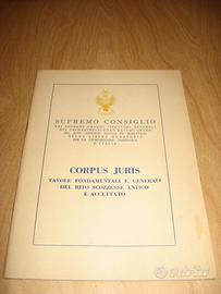 CORPUS JURIS TAVOLE FONDAMENTALI RITO SCOZZESE