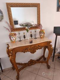 consolle per ingresso con specchiera