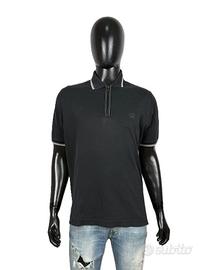 Polo Paul & Shark Uomo Grigio Zip cotone Taglia M