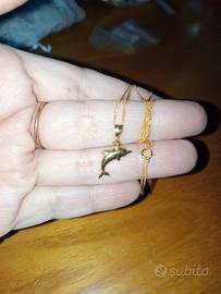 collana oro 9kt 375 delfino 