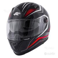 Casco integrale kappa 27 matt black / grey - red