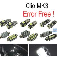 KIT 15 LAMPADE LED INTERNE PER RENAULT CLIO III MK