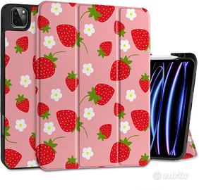 Custodia per iPad Pro 12.9 Cover fragole e fiori