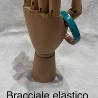 Bracciale elastico in turchese