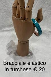 Bracciale elastico in turchese