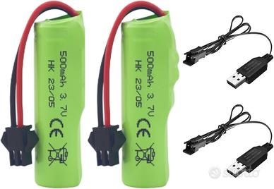 2 Batterie Li-Ion 3.7V 500mAh RC + USB