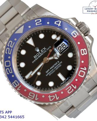 ROLEX GMT Master II 116719BLRO Pepsi Cerachrom NOS