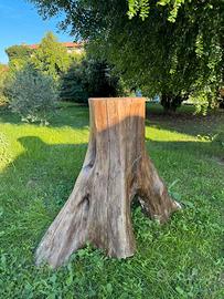 Tavolo tronco da esterno o da interno