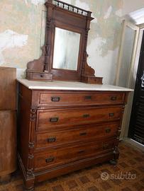Comò antico in legno massello + 2 comodini