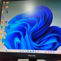 Monitor 19'' philips LCD/L+casse incoporate legger