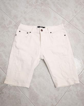 Jeans Corti Uomo Taglia XS - Bianco