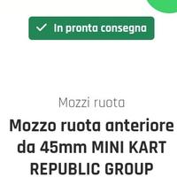 Mozzi ruota anteriore KR per minikart