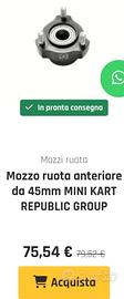 Mozzi ruota anteriore KR per minikart