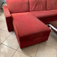 Divano letto con penisola contenitore