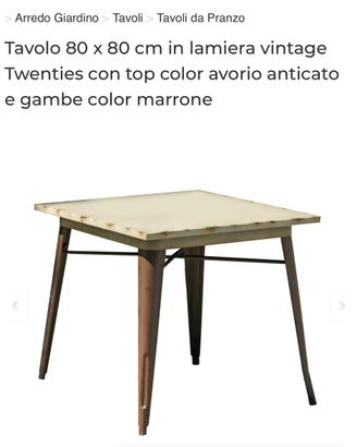 Set tavolo e sedie da esterno