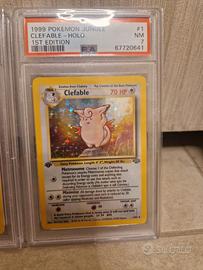 Clefable psa 7 carta pokemon prima edizione holo