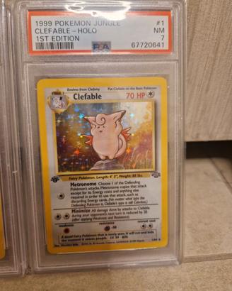 Clefable psa 7 carta pokemon prima edizione holo