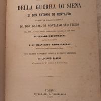 Libro Antico Relazione della guerra di Siena