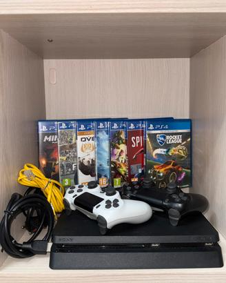 PlayStation 4 Slim 500GB + 2 Controller + 7 Giochi