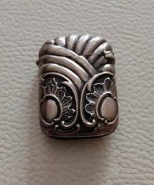 custodia vesta o porta cerini argento 