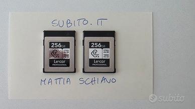 2 PEZZI Lexar CF Express tipo B 256GB come da foto