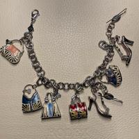 BRACCIALE "ROSATO" CHARM ORO BIANCO 750/1000 18Kt