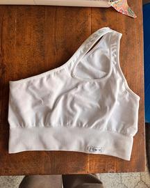 Top Fgm04 monospalla bianco