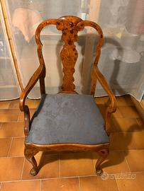 Sedia da salotto in radica anni 30