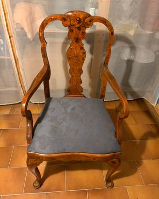 Sedia da salotto in radica anni 30