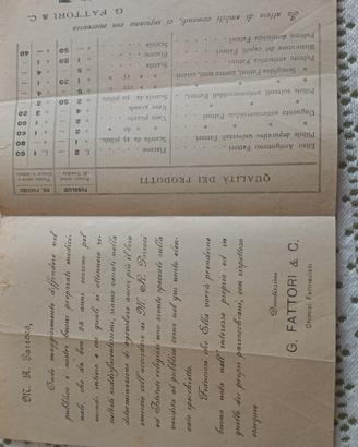 foglio pubblicitario 
