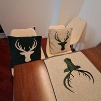 runner più 2 cuscini alce